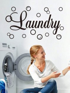 Laser Cut Laundry Room Wall Decor