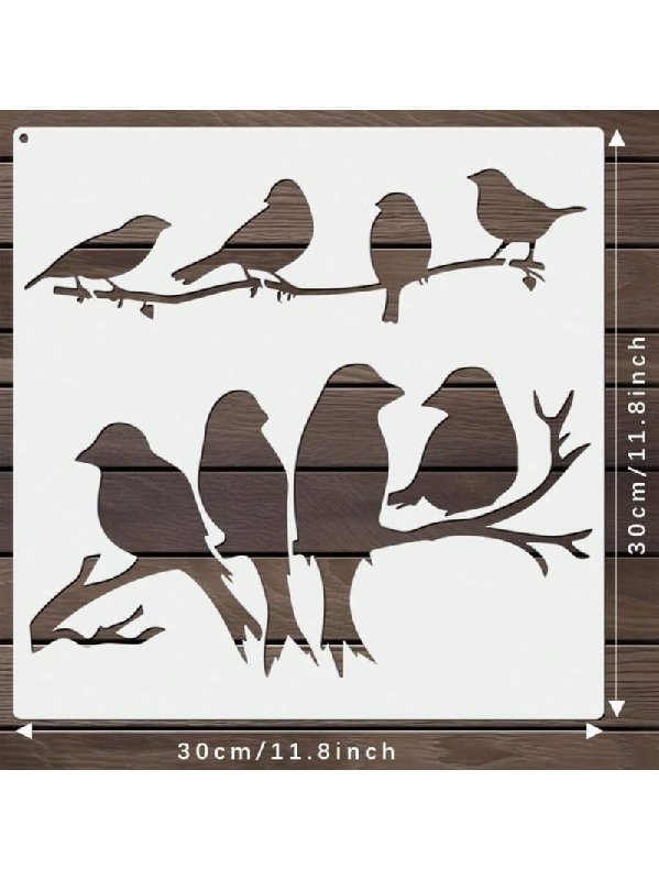 Laser Cut Bird Painting Template Stencil Wall Painting Furniture DIY Art Creation