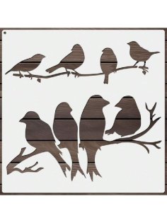 Laser Cut Bird Painting Template Stencil Wall Painting Furniture DIY Art Creation