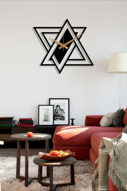 Laser Cut Triangle Wall Clock