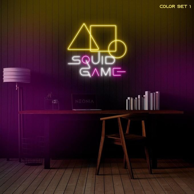 Laser Cut Squid Game Neon Sign
