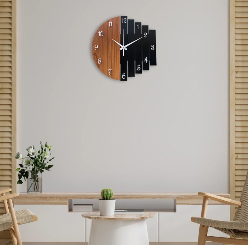 Laser Cut Creative Wooden Wall Clock