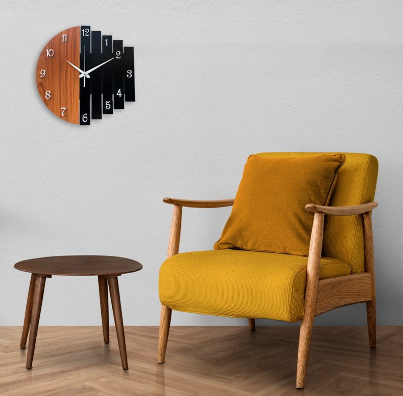 Laser Cut Creative Wooden Wall Clock
