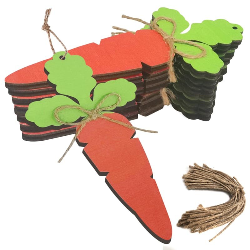 Laser Cut Easter Basket Name Tags Wooden Easter Carrot Tags