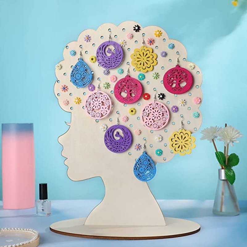Laser Cut Wooden Earring Display Stand