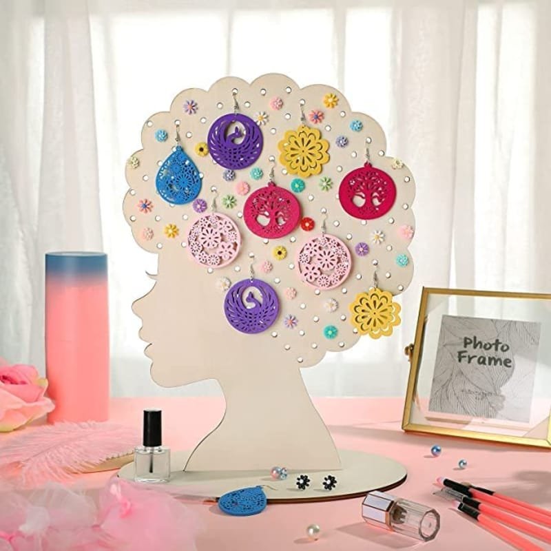 Laser Cut Wooden Earring Display Stand