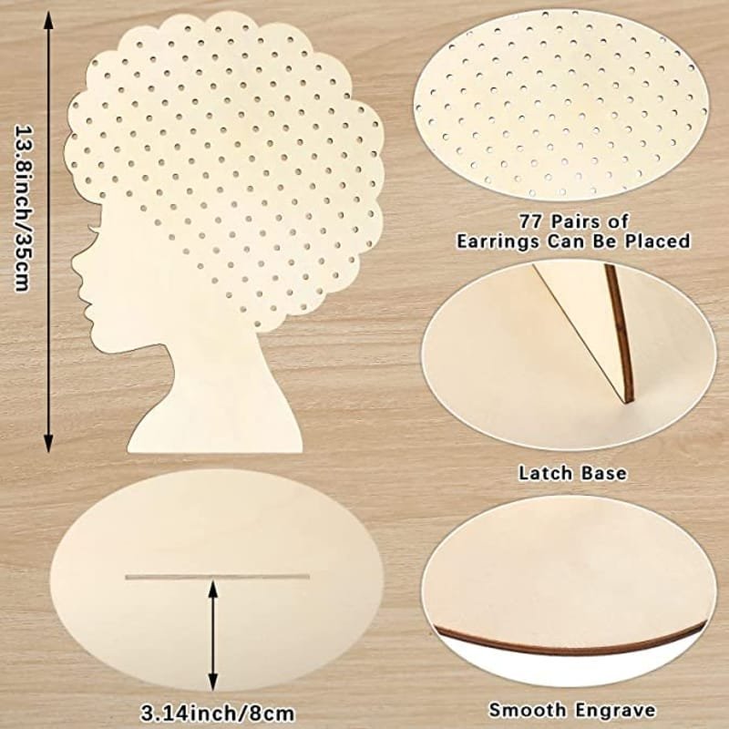 Laser Cut Wooden Earring Display Stand