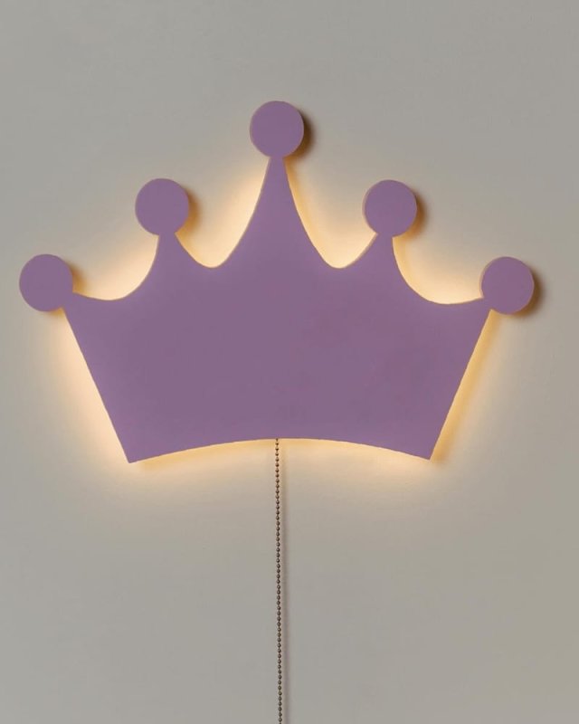 Laser Cut Crown Shape Wall Light Princess Room Decoration