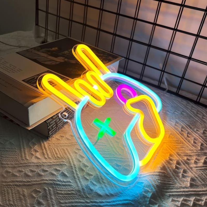 Laser Cut Gamepad Neon Sign For Wall Decor Gaming Zone Neon Sign