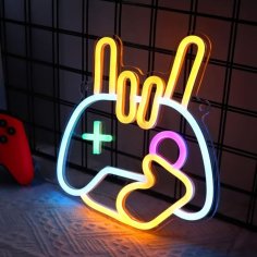 Laser Cut Gamepad Neon Sign For Wall Decor Gaming Zone Neon Sign