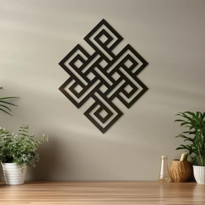 Laser Cut Acrylic Endless Knot, 3D Wall Decor