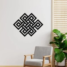 Laser Cut Acrylic Endless Knot, 3D Wall Decor