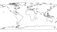 Fichier dxf carte du monde