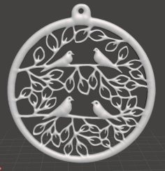 Christmas Tree Ornament – Doves (Pigeon) 3D Printer Model