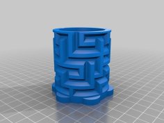 Maze Cylinder Box – Visible And Hidden Versions 3D Printer Model