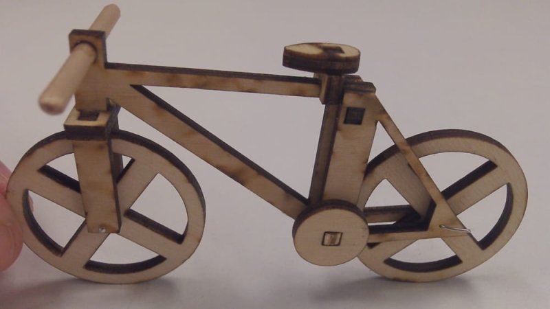 Laser Cut Miniature Bicycle DXF File