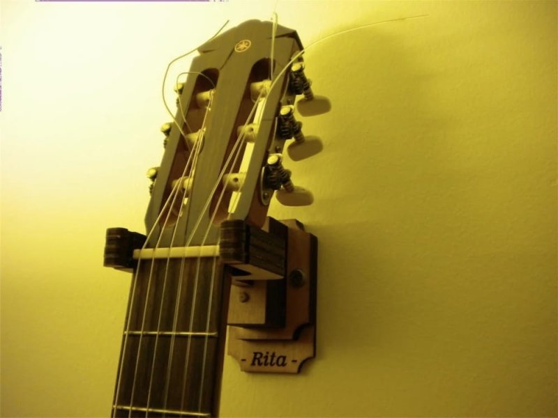 Laser Cut Guitar Wall Hanger SVG File