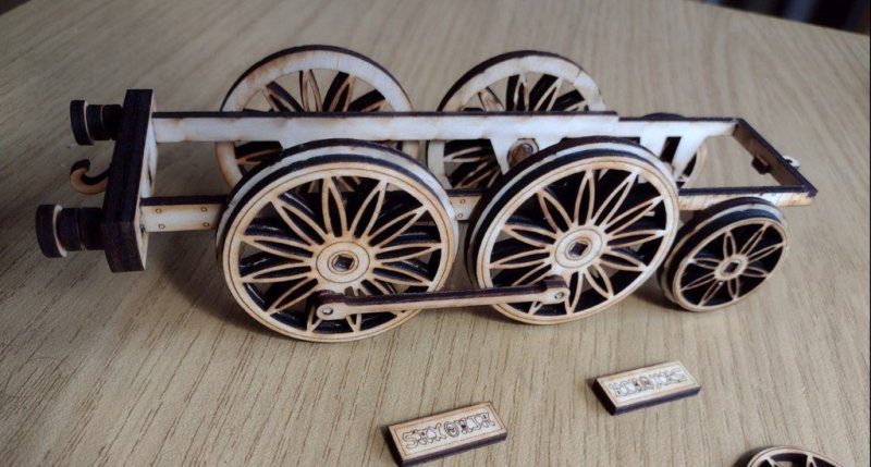 Laser Cut Saxonia Steam Locomotive SVG File