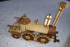 Laser Cut Saxonia Steam Locomotive SVG File