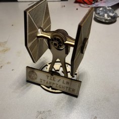 Laser Cut Mini TIE Fighter Free Vector