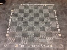 Laser Etched Legend Of Zelda Chess Board SVG File