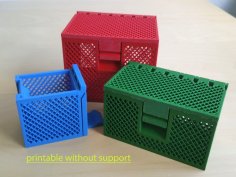 Storage Box / Lattice Box / Gitterbox 3D Printer Model