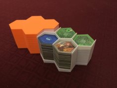 Terraforming Mars Hextile Holder (and Lid) 3D Printer Model