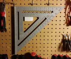 Pegboard Square Holder 3D Printer Model