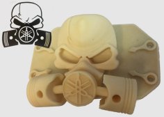 Yamaha Skull 3D Printer Model