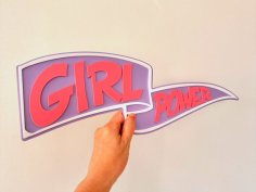 Laser Cut Girl Power Sign