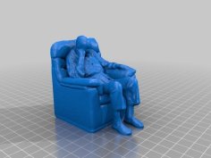 Man In A Chair 3D Printer Model