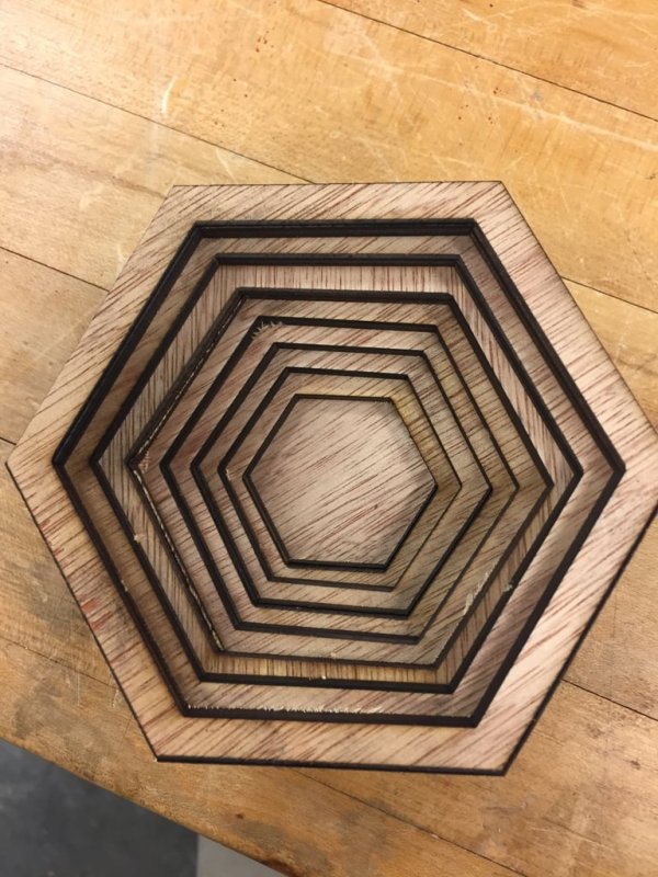 Laser Cut Hexagonal Bowl