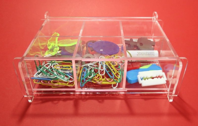 Laser Cut Storage Box With Removable Partitions