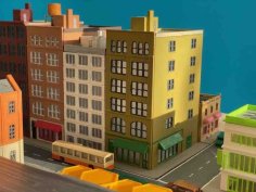 Urban Building 33 – Commercial Building (z-scale) 3D Printer Model