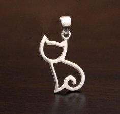 Cat Pendant 30mm 3D Printer Model