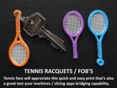 Tennis Racquet Key FOB 3D Printer Model