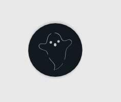 Ghost Coffee Stencil 3D Printer Model