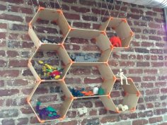 Customizable Hexagonal Shelves 3D Printer Model