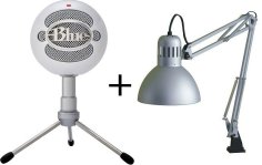 Blue Snowball To Ikea Lamp Arm Mount. 3D Printer Model