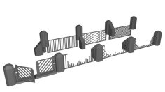 Wargame Terrain: Fence Set 3D Printer Model