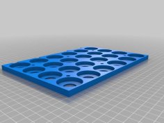 Stackable Miniature Storage Tray For 32mm Bases 3D Printer Model