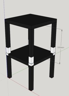 Ikea Lack Table Lifted Stacker (v2) 3D Printer Model