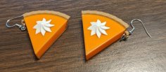 Pumpkin Pie Earrings 3D Printer Model