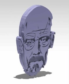 Walter White – Breaking Bad – Keychain Stencil 3D 3D Printer Model