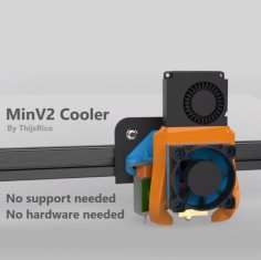 MinV2 Ender 3 Fan Mount 3D Printer Model