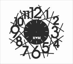 Laser Cut Modern Wall Clock