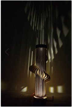 Laser Cut Wooden Lamp