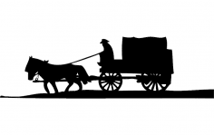 Horse And Buggy dxf File