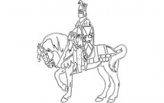 File dxf di cavaliere a cavallo