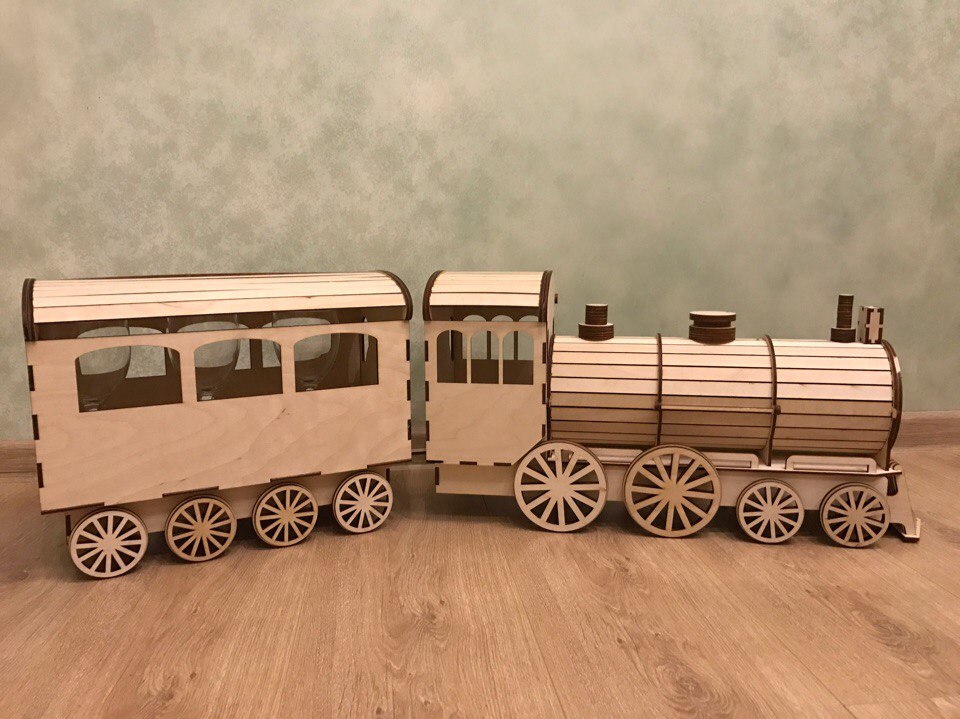 خشبية هدية التفاف-lokomotive 3D اللغز